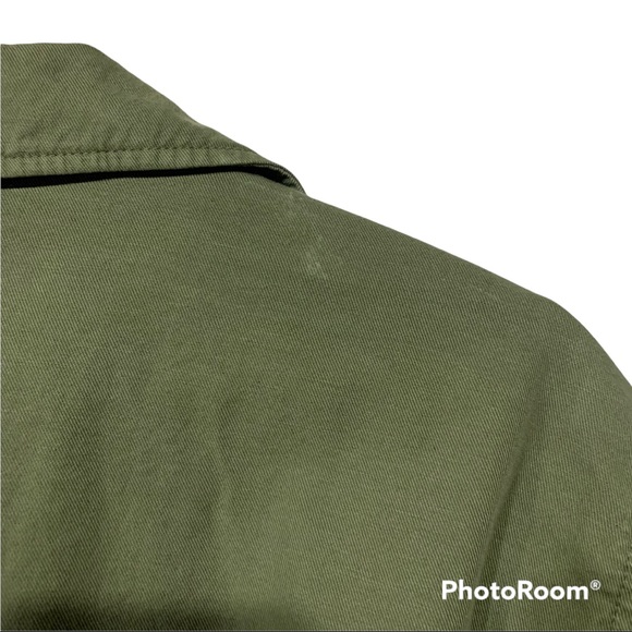 Sandro Bari Twill Field Jacket Belted Army Green Khaki Green Small - Picture 10 of 16